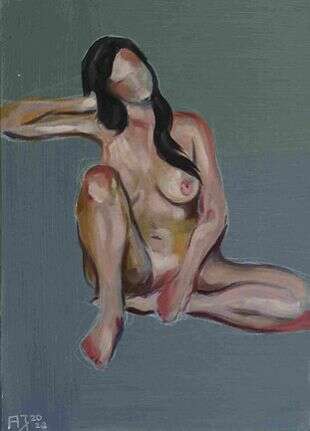 Jung Axel Peinture nue Huile sur toile XXIe si&egrave;cle oil painting 21th century - photo 3