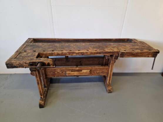 Table de menuisier ancienne Bois naturel Eclecticism Early 20th century - photo 3