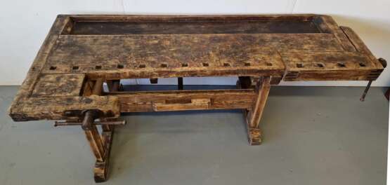 Table de menuisier ancienne Bois naturel Eclecticism Early 20th century - photo 5