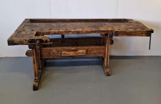 Table de menuisier ancienne Bois naturel Eclecticism Early 20th century - photo 6