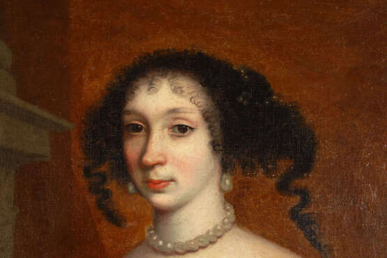 Italien um 1700: Damenporträt mit Blume - Foto 2