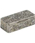 Product catalog. Russian silver snuffbox with niello. Russia, 19th century. 