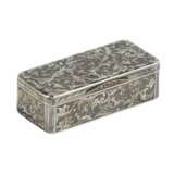 Russian silver snuffbox with niello. Russia 19th century. Blacking Romanticism 19th century - photo 1