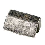 Russian silver snuffbox with niello. Russia 19th century. Blacking Romanticism 19th century - photo 5