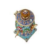 Samovar en argent dore et emaux peints. Emaille Neo-Russian 20th century - Foto 6