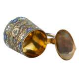 Tasse russe en &eacute;mail cloisonn&eacute; en argent de style n&eacute;o-russe. 20i&egrave;me si&egrave;cle. Silver 84 Cloisonné enamel Gilding Neo-Russian 20th century - Foto 6