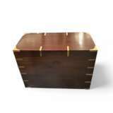 19th Century English Campaign Marine Chest of Drawers in Mahogany Metal 19th century - photo 6