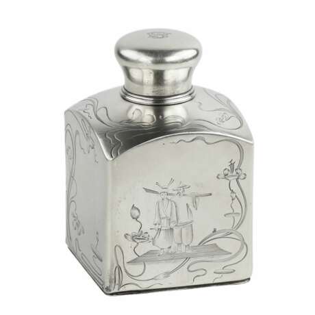 Russian Silver Tea Caddy. Moscow 1896-1908 Silver 84 Chinoiserie At the turn of 19th -20th century - photo 3