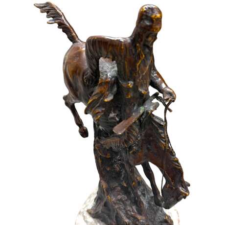 Frederic Remington Bronze Sculpture &ndash; &ldquo;The Mountain Man&rdquo; 20th Century Мрамор 20th century г. - фото 8