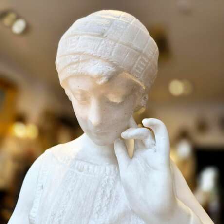 Young woman with jug Carrara marble signed Bonnal early 20th century Marbre 19th century - photo 16