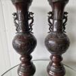 A pair of beautiful Japanese bronze vases - One click purchase