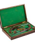 Product catalog. A pair of dueling pistols from the court gunsmith of Nicholas I - Bertrand. Saint Petersburg. Mid-19th century. 