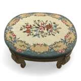 Tabouret en bois laqu&eacute; de style Transition Louis XV du XIXe si&egrave;cle Bois laqué 19th century - photo 4