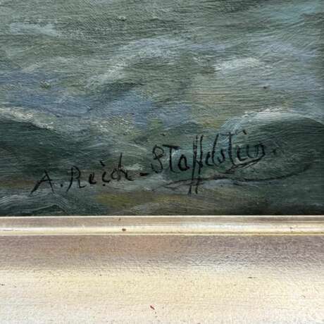Seascape with Sailing Vessel by Alexander Reich-Staffelstein 20th Century Canvas 20th century - photo 3