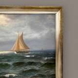 Seascape with Sailing Vessel by Alexander Reich-Staffelstein 20th Century Canvas 20th century - photo 10