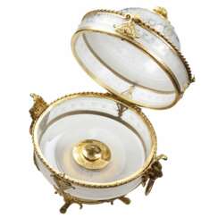 Liquor bar made of glass and gilded bronze from the Belle &Eacute;poque period. Baccarat. France. 19th century. 