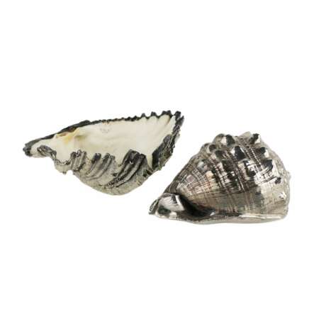 Paire de coquilles d&eacute;coratives de Buccellati. Italie du 20&egrave;me si&egrave;cle. Sea shell 20th century - Foto 2
