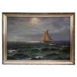 Paysage marin avec voilier d&amp;39;Alexander Reich-Staffelstein XXe si&egrave;cle Leinwand 20th century - Foto 1