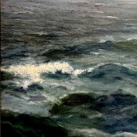 Paysage marin avec voilier d&amp;39;Alexander Reich-Staffelstein XXe si&egrave;cle Leinwand 20th century - Foto 5