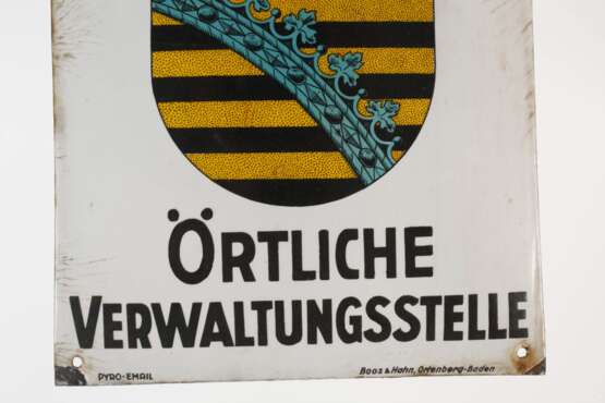 Emailleschild Sachsen - photo 3