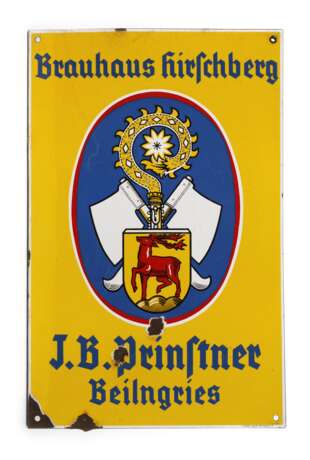 Emailleschild Brauhaus Hirschberg - photo 1