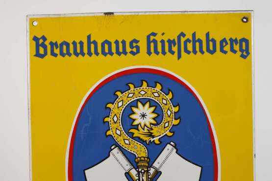 Emailleschild Brauhaus Hirschberg - photo 2