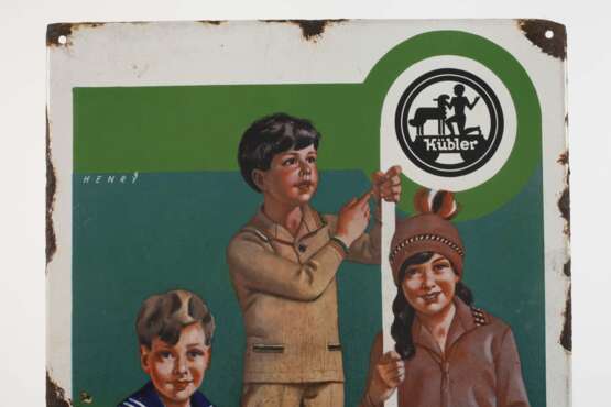 Emailleschild Kübler - photo 2