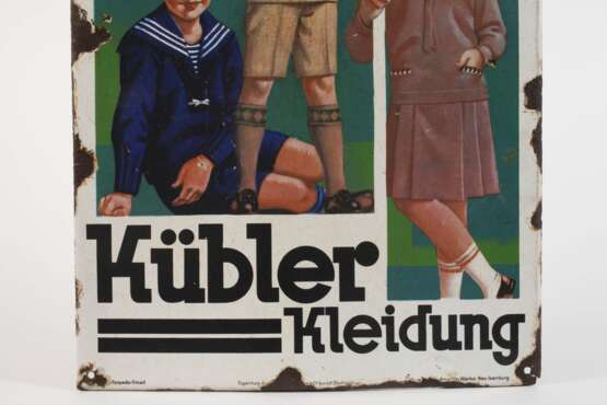 Emailleschild Kübler - photo 3