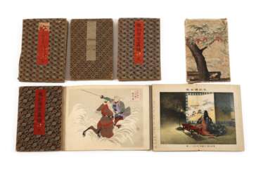 Fünf japanische Leporellos aus der Meiji Zeit