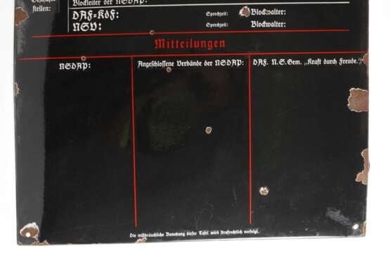 Emailleschild 3. Reich - photo 3