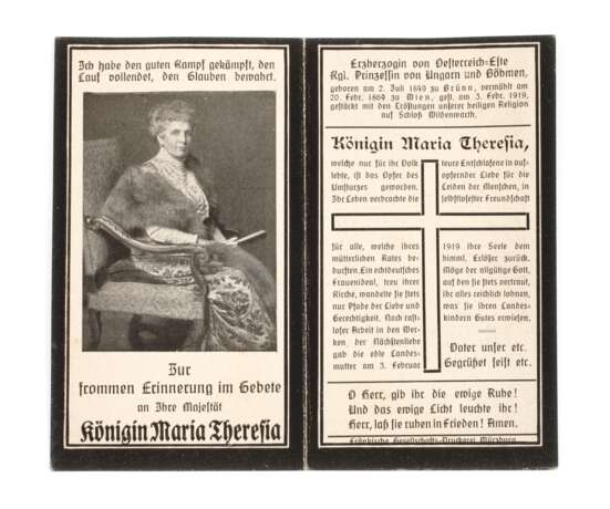Sterbebild Maria Theresia - photo 1