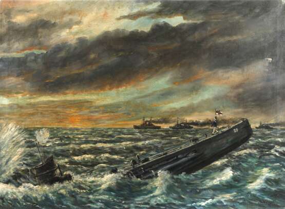 Gemälde Marine 1. Weltkrieg - photo 1