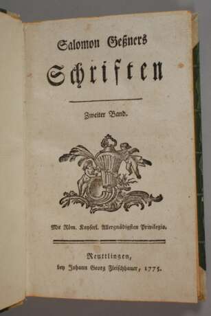 Salomon Geßners Schriften 1775 - Foto 2
