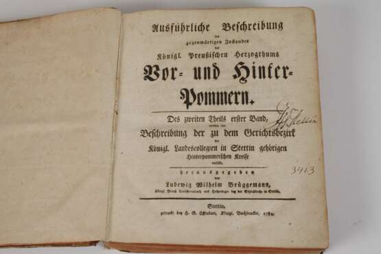 Beschreibung von Pommern/Stettin 1784 - Foto 2