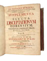 Supplementa ad electa disceptationum Forensium