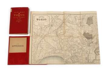 Zwei Stadtpläne Tokio 1893