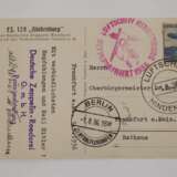 Vier Belege Luftschiff Hindenburg Olympiafahrt - Foto 8