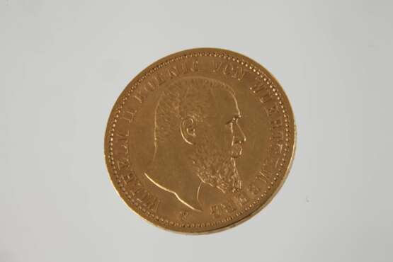 20 Mark Gold Württemberg - photo 2