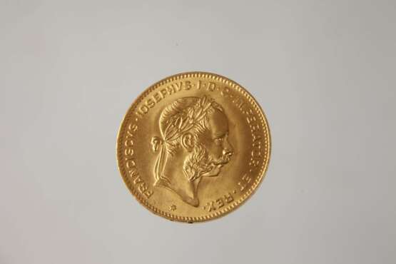 4 Florin-, 10 Franken Gold Österreich-Ungarn - Foto 2