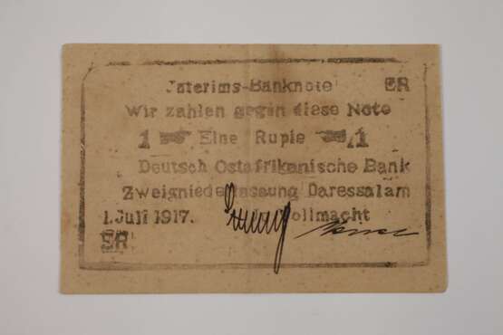 Gutschein für 1 Rupie Deutsch-Ostafrika - фото 2