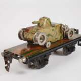 Märklin Plattformwagen mit Tank - фото 2