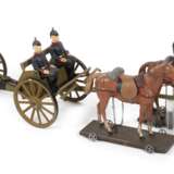 Großes Pferdegespann mit Protze und Kanone - photo 1