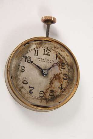 Art déco Miniatur-Uhr Silber - photo 4