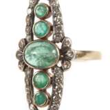 Historischer Ring mit Smaragden und Diamanten - photo 1