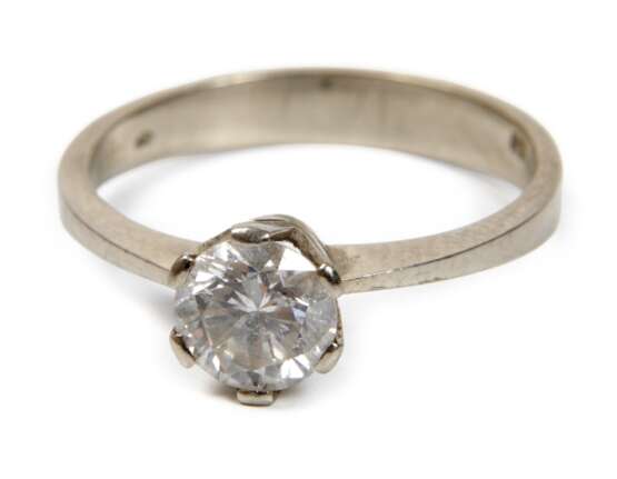Solitärring mit Brillanten von 0,93 ct - photo 1