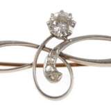 Jugendstilbrosche mit Diamanten - Foto 1