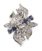 Bijoux. Damenring mit Brillanten und Saphiren
