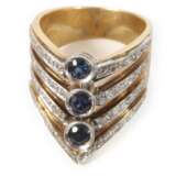 Damenring mit Saphiren und Diamanten - photo 1