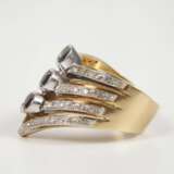 Damenring mit Saphiren und Diamanten - photo 2