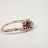 Damenring mit Rubin und Diamant - photo 2